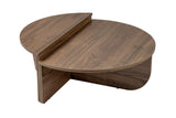Tavolino rotondo 85 cm Noce naturale Melaminico Orin