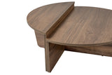 Tavolino rotondo 85 cm Noce naturale Melaminico Orin