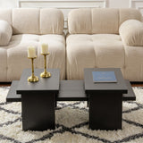 Tavolino da caffè in melamina nera Rebellion