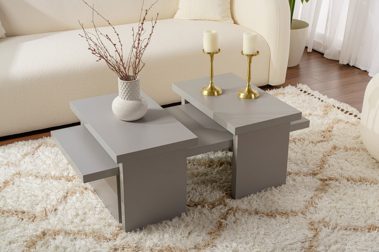 Salontafels - Salontafel Grijs Melamine Rebellion - Dimehouse