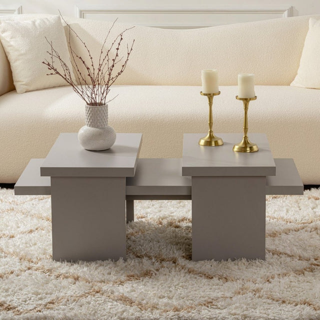 Salontafels - Salontafel Grijs Melamine Rebellion - Dimehouse