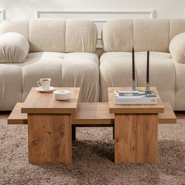 Salontafels - Salontafel Naturel Grenenlook Melamine Rebellion - Dimehouse