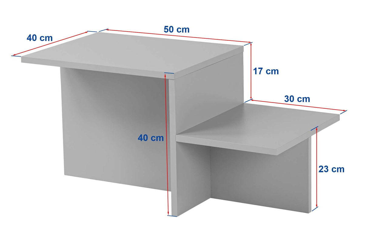 Salontafels - Salontafel Walnoot Melamine - 80 x 40 cm - Eterna - Dimehouse