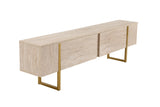 TV Meubels - TV Meubel Beige Melamine Fouden Frame Blitz 50x180x29,5 cm - Dimehouse