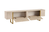 TV Meubels - TV Meubel Beige Melamine Fouden Frame Blitz 50x180x29,5 cm - Dimehouse