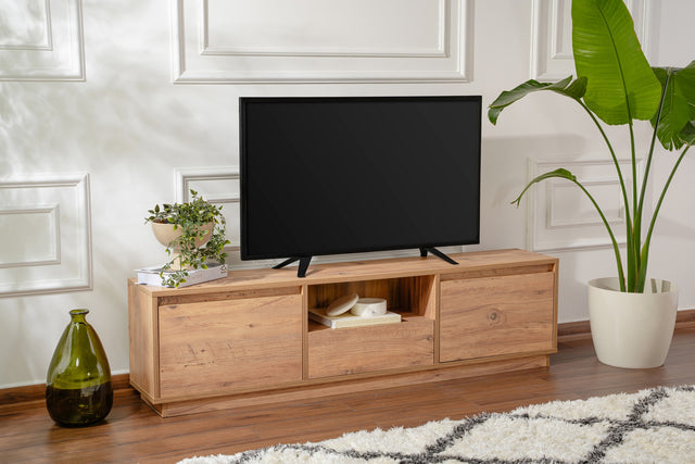TV Meubels - TV Meubel Vanguard Atlantisch Dennenhout Melamine 160x42x29,5 cm - Dimehouse