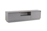 TV Meubels - TV Meubel Grijs Melamine - drie kastjes - 160x42x29,5 cm - Flare - Dimehouse