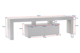 Mobile TV in melaminico naturale Vertex 50x180x31,3 cm