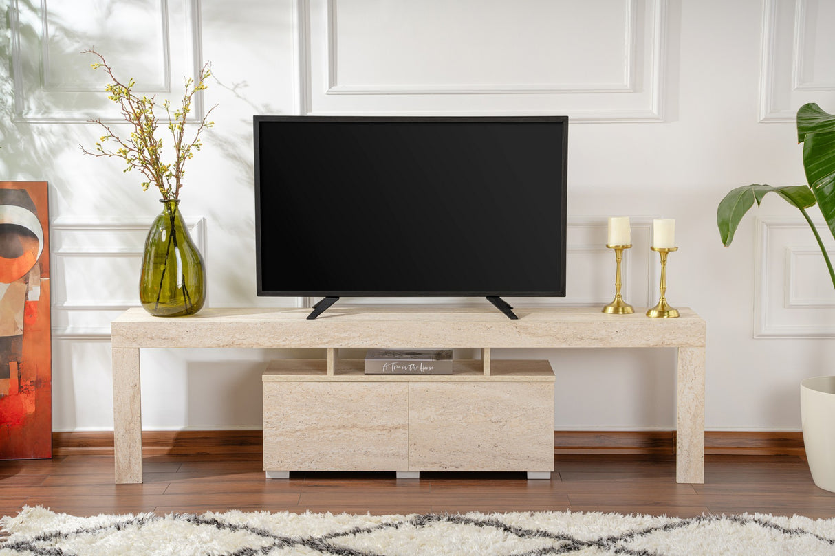 TV Meubels - TV Meubel Beige Melamine Vertex 50x180x31,3 cm - Dimehouse