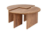 Salontafels - Ronde Salontafel Moari Atlantisch Dennenhout Melamine 90 cm - Dimehouse
