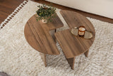 Tavolino Rotondo Moari Melaminico Noce 90 cm