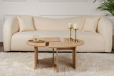 Salontafels - Ronde Salontafel Moari Eikenhout Melamine 90 cm - Dimehouse