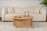 Salontafels - Ronde Salontafel Moari Eikenhout Melamine 90 cm - Dimehouse