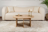 Salontafels - Ronde Salontafel Moari Eikenhout Melamine 90 cm - Dimehouse