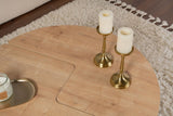 Salontafels - Ronde Salontafel Moari Eikenhout Melamine 90 cm - Dimehouse