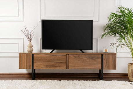Mobile TV Serenity Noce Nero 180x29,5x50 cm Melaminico Nero Noce