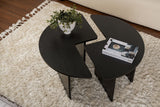 Tavolino Rotondo Moari Melaminico Nero 90 cm