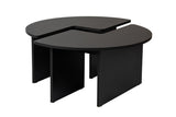 Tavolino Rotondo Moari Melaminico Nero 90 cm