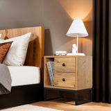 Comodino in melamina naturale Pulsar