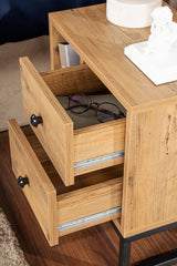 Comodino in melamina naturale Pulsar