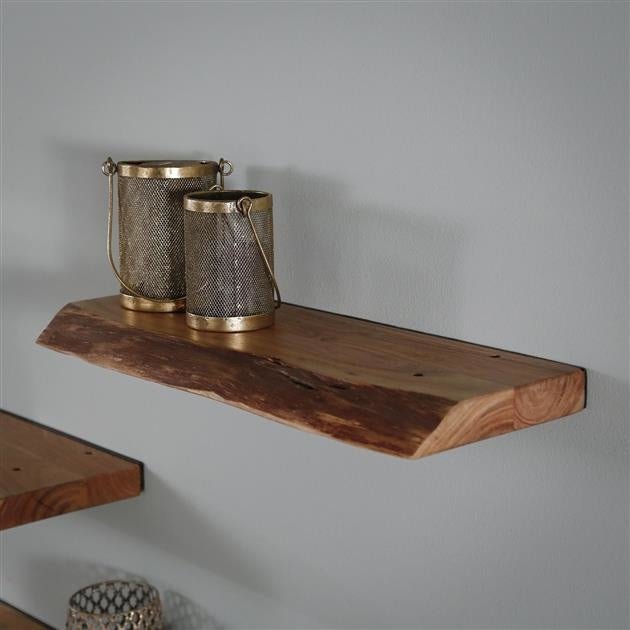 Mensola a muro Durris DH Interior Acacia LxLxH 63x22x7 Legno di acacia Foto atmosferica vista frontale diagonale