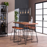 Bartafels - Industriële Bartafel Acaciahout Elin 130 cm - Dimehouse