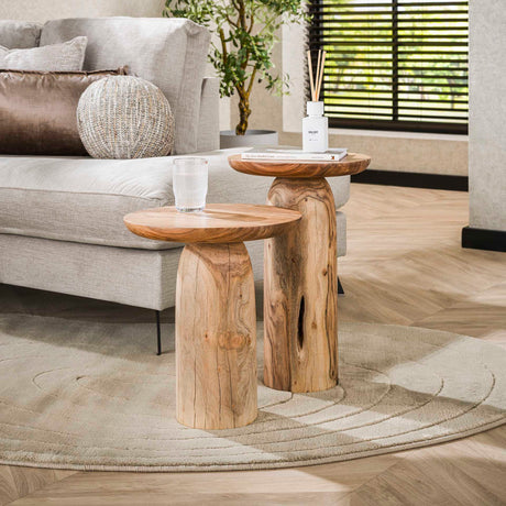 Tavolino Nova - Legno massello di acacia - Alto 55 cm