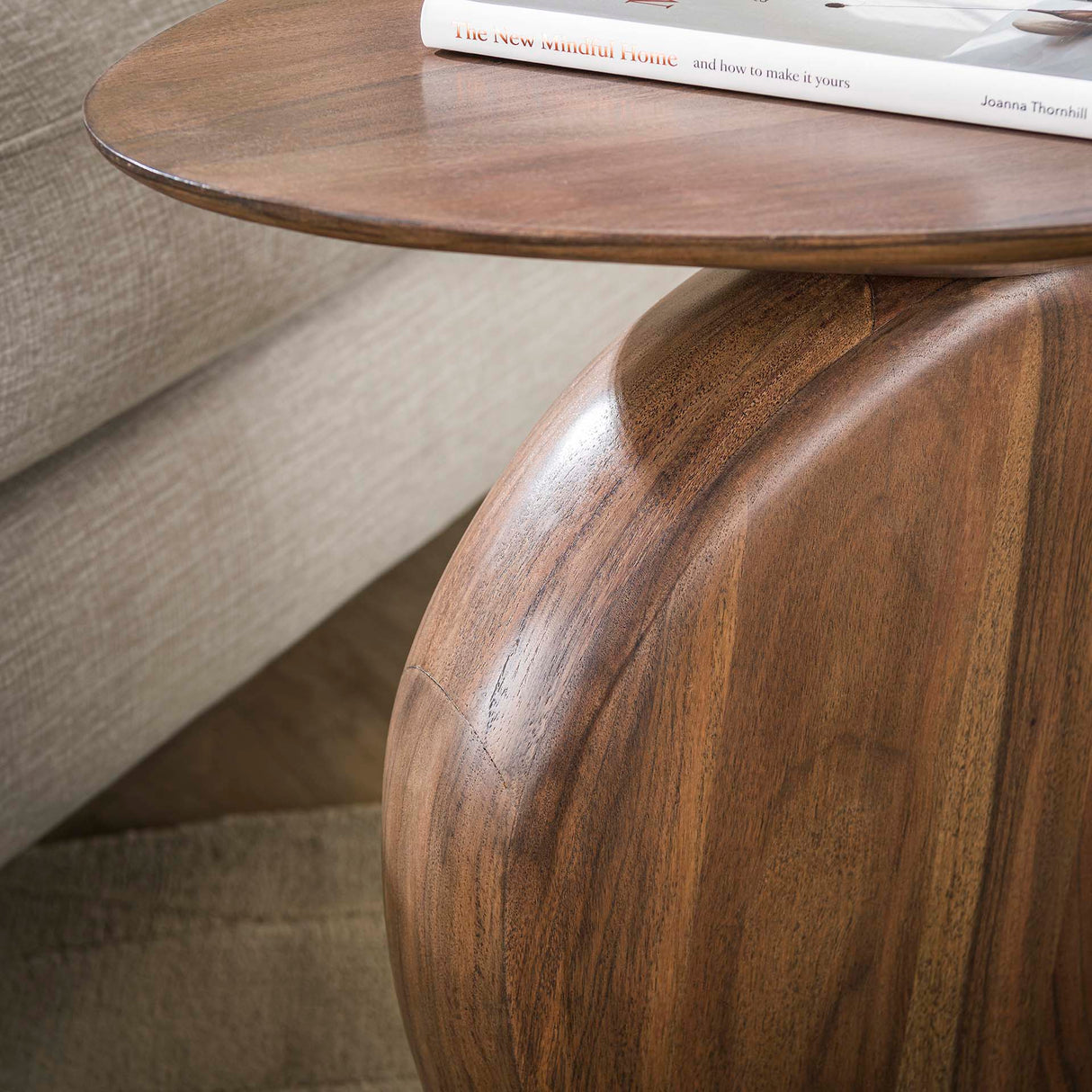 Tavolino Acacia Glaze Brown 45x36x50 cm