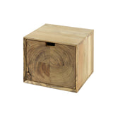Nachtkastjes - Zwevend Nachtkastje Acaciahout Nova met 1 Lade - 30x25x29 cm - Dimehouse
