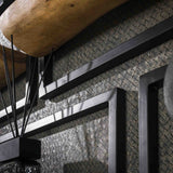 Wandplanken - Set van 5 wandplanken Viggo acaciahout metaal - Dimehouse