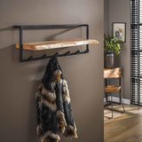 Appendiabiti Dewi DH Interior Acacia LxPxH 104x36x17 Legno di acacia Foto atmosferica vista frontale diagonale