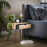 Comodino Cloë DH Interior Weathered LxLxH 50x40x19 Teak Foto ambientale in situazione