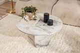 Salontafels - Ronde Salontafel Vano Marmerlook 80 cm - Dimehouse