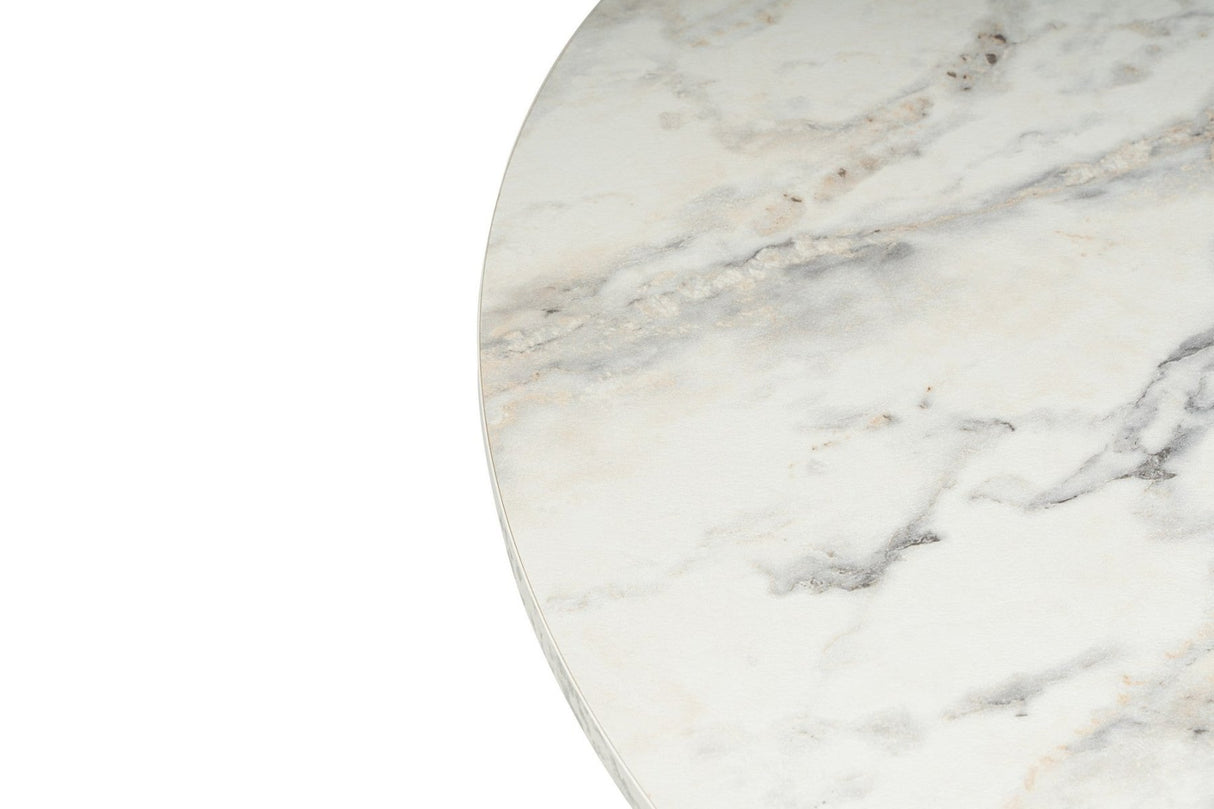 Salontafels - Ronde Salontafel Vano Marmerlook 80 cm - Dimehouse