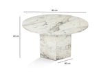 Salontafels - Ronde Salontafel Vano Marmerlook 80 cm - Dimehouse