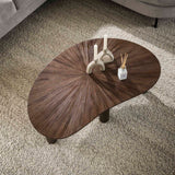Salontafels - Salontafel Myla Organisch Teakhout Bruin 110 cm - Japandi - Dimehouse