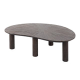 Salontafels - Salontafel Myla Organisch Teakhout Bruin 110 cm - Japandi - Dimehouse