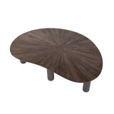 Salontafels - Salontafel Myla Organisch Teakhout Bruin 110 cm - Japandi - Dimehouse