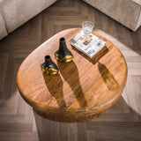 Salontafels - Organische salontafel Kacie mangohout zandkleur - Dimehouse