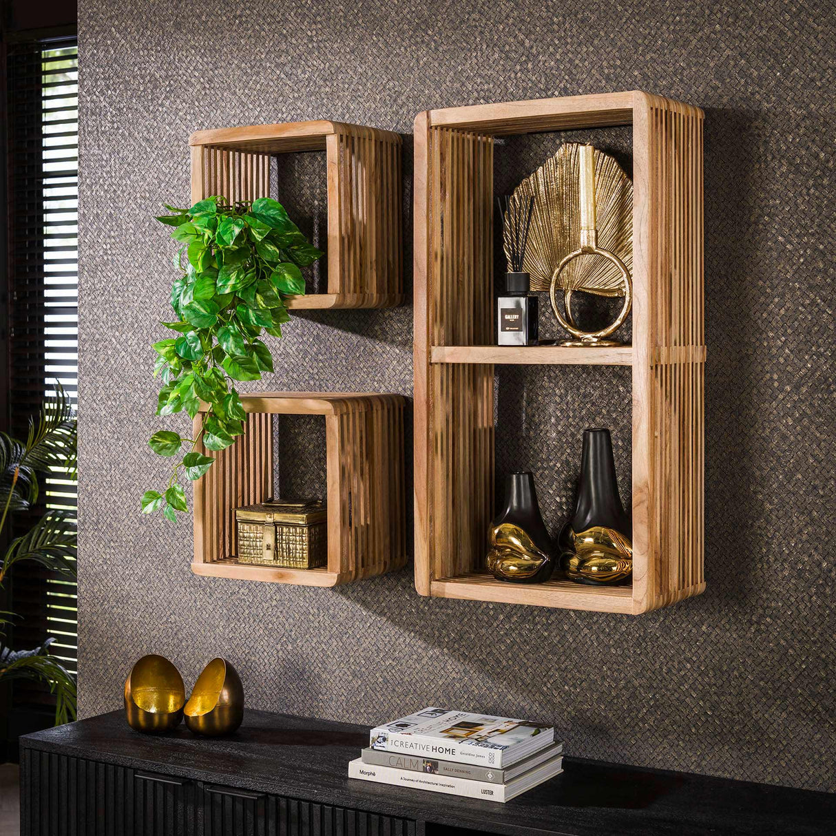 Wandrekken - Wandplank set van 3 Raoul teakhout - Dimehouse