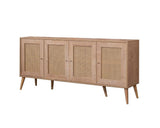 Mobile contenitore Calvin con chiusura ammortizzata 180 cm Aspetto rovere Legno composito rivestito melamina, MDF
