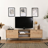 Mobile contenitore Calvin effetto rovere 180 cm Pannello in fibra di legno rivestito melaminico