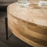 Salontafels - Ronde salontafel Caro acaciahout Ø120 cm naturel - Dimehouse