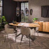 Eettafels - Organische Eettafel Annemé Visgraat 180 x 95 cm - Dimehouse