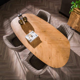Eettafels - Organische Eettafel Annemé Visgraat 180 x 95 cm - Dimehouse