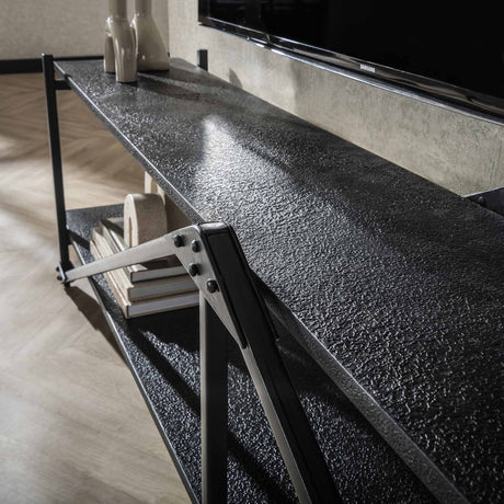 Mobile TV Loek in metallo grigio 220 cm