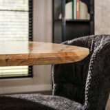 Eettafels - Driehoekige eettafel van massief acaciahout 135 cm - Dimehouse
