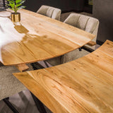 Eettafels - Uitschuifbare Eettafel Mack Deens Ovaal Acaciahout 175 - 275x90 cm - Dimehouse