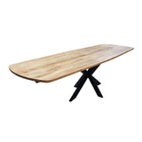 Eettafels - Uitschuifbare Eettafel Mack Deens Ovaal Acaciahout 175 - 275x90 cm - Dimehouse