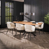 Tavolo da pranzo ovale danese Tavon in legno di acacia 215x105 cm